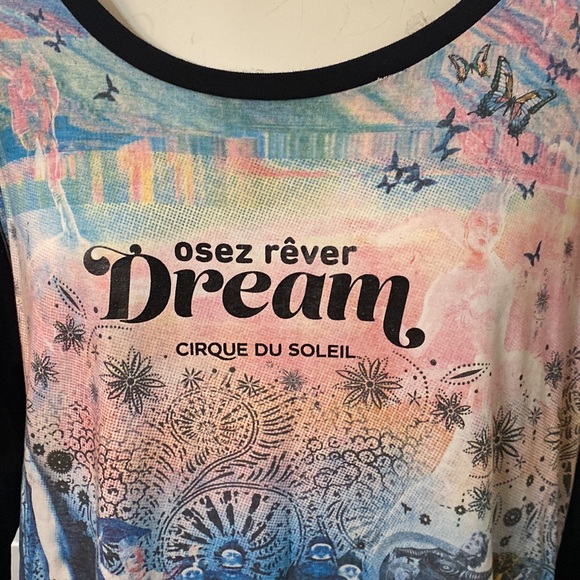 Cirque Du Soleil Osez Rever Dream Print Long Sleeve Pull On Tunic / Shirt / Top. - Picture 2 of 7